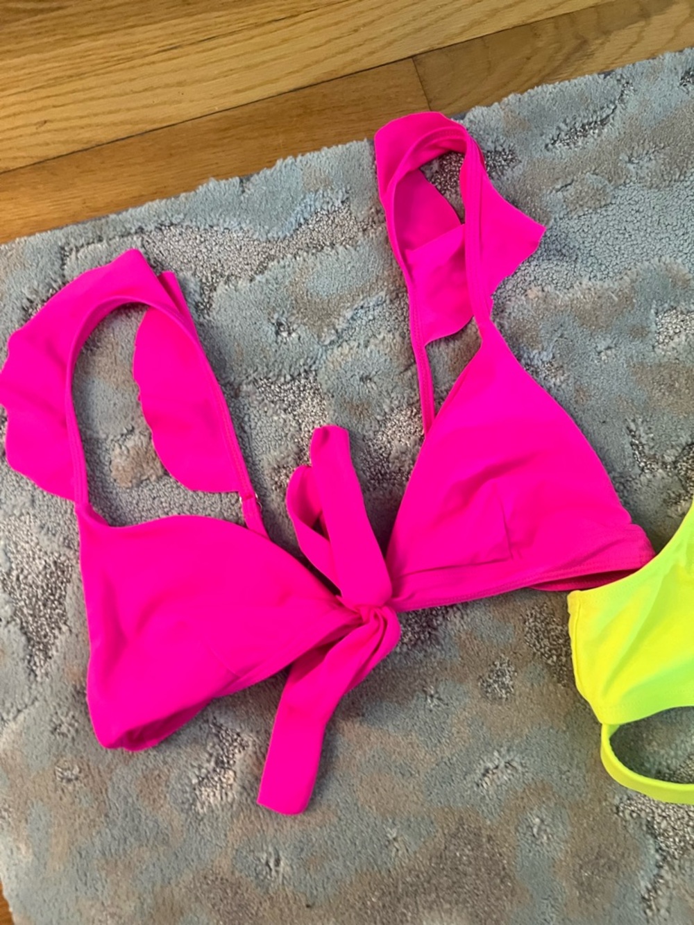 Neon Pink and Yellow Bikini Tops